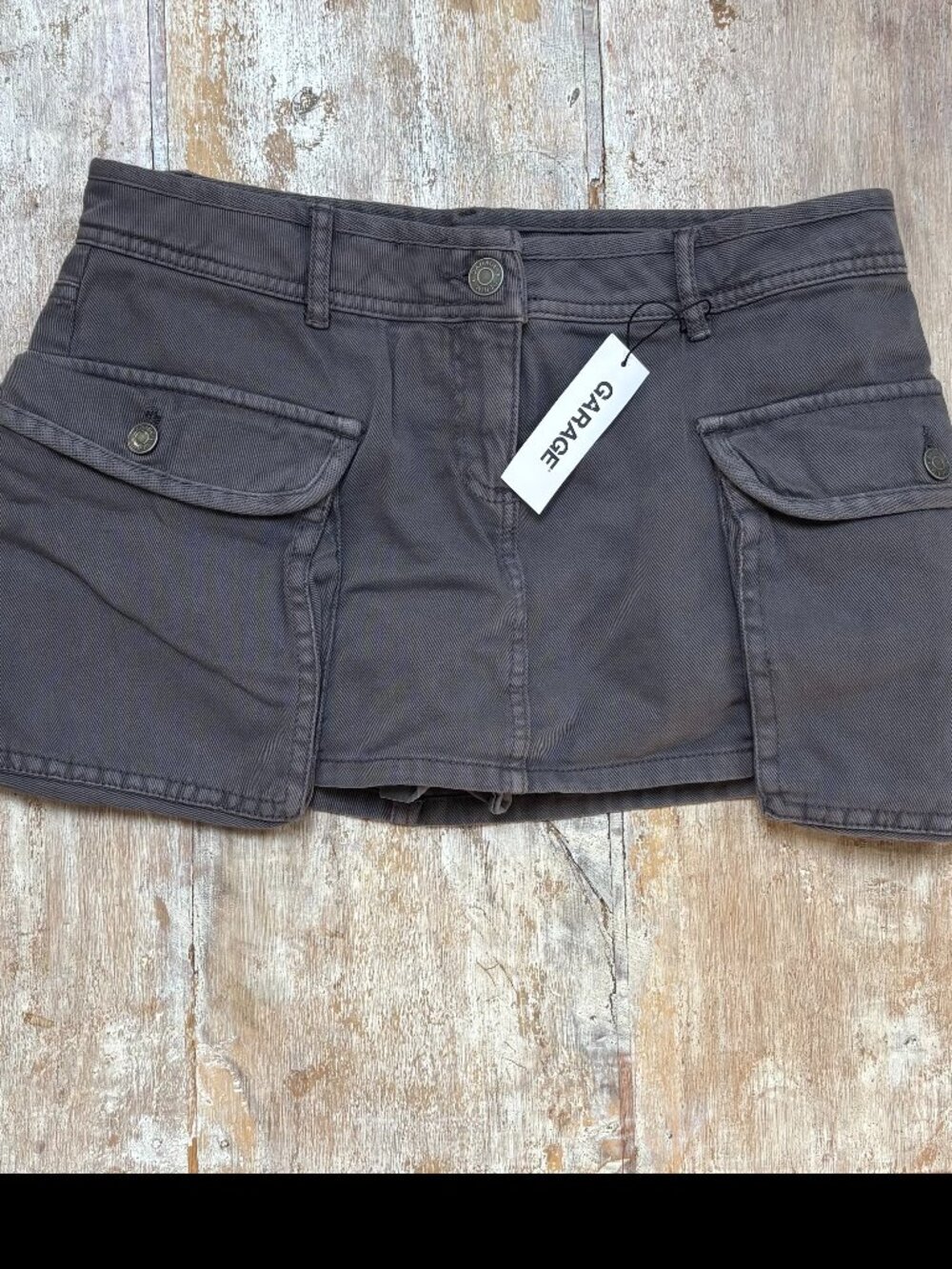 NWT, Garage Tia Cargo Mini Skort, Forged Iron, Size Small
